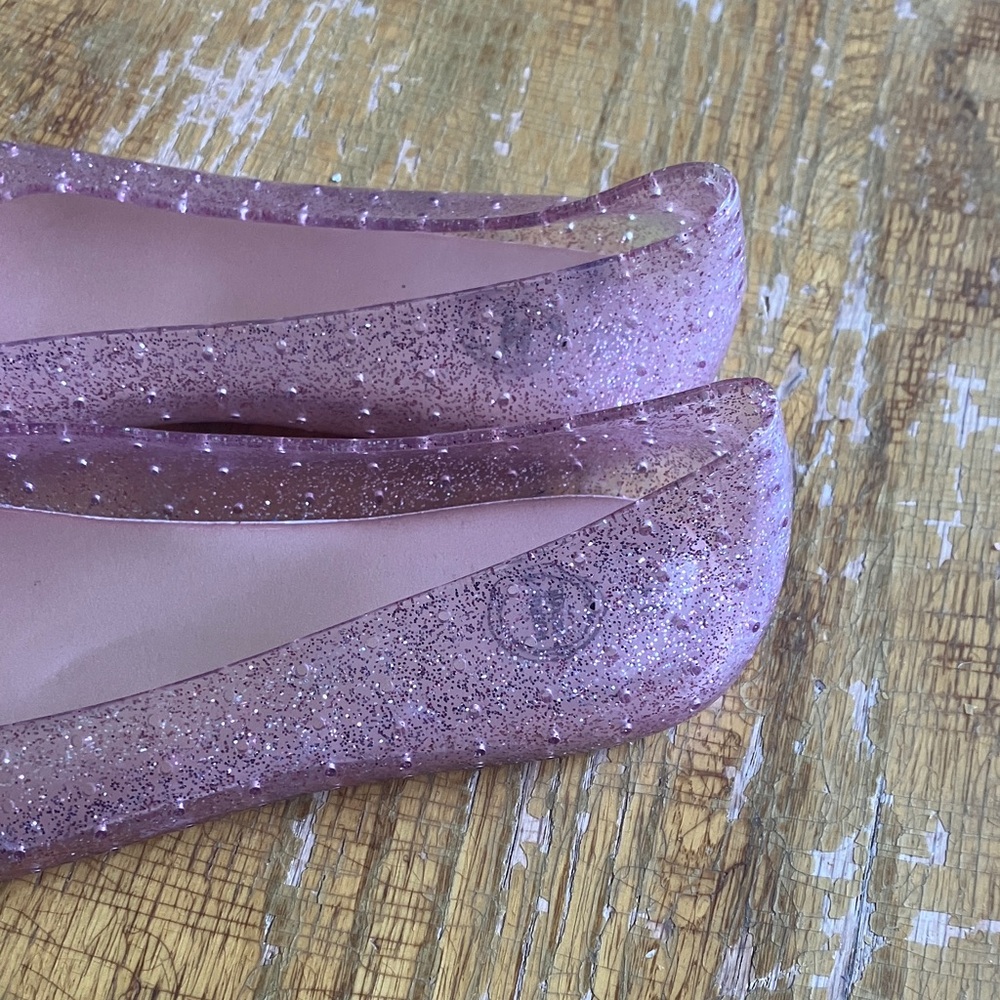 Wonder Nation Glittery Pink Dress Shoes with Bow - Picture 2 of 5